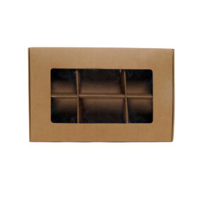 BROWN - 6 PARTITION BOX