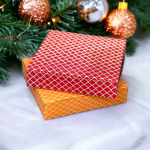 RED KHAKHI - SQUARE BOX