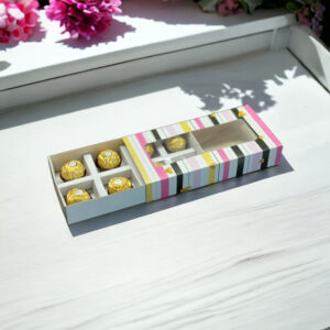 PINK HEART - CHOCOLATE SLIDER 8 CAVITY BOX