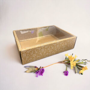BROWN WHITE - LARGE HAMPER BOX