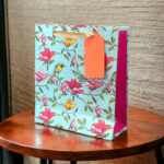 GIFT BAG - TURQUOISE BIRD (Large : 15"x12.5"4.75")