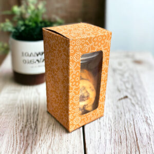 BROWN WHITE - CANDLE COOKIE BOX