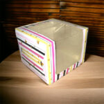 PINK HEART - 2 KG CAKE BOX L WINDOW