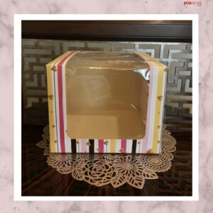 PINK HEART - 2 KG CAKE BOX L WINDOW