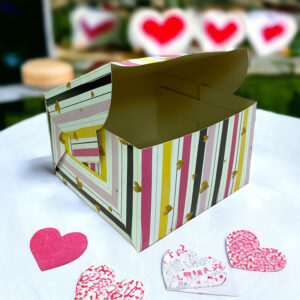 PINK HEART - 2 KG CAKE BOX WITH WINDOW