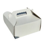 WHITE-1 KG CAKE BOX WITH HANDLE